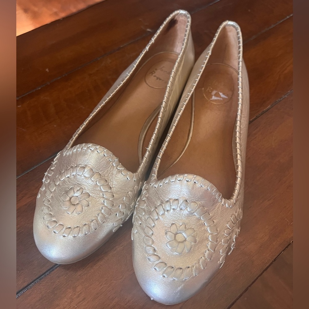 Jack Rogers, gold, flats